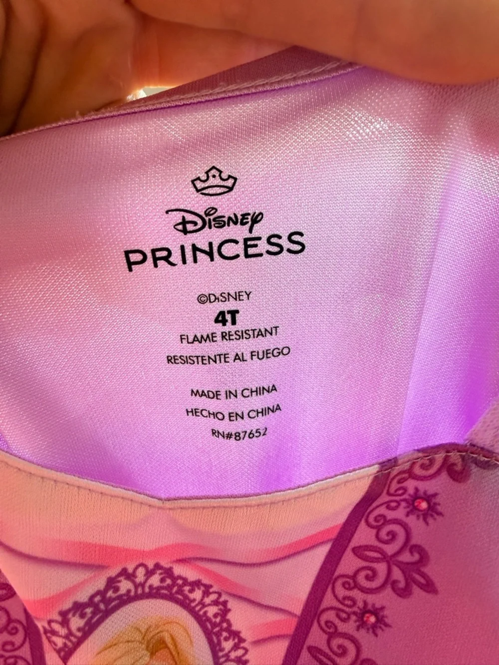 Disney Princess Rapunzel Purple Girls nightgown Dress - Picture 3 of 3